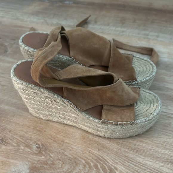 Marc Fisher Suede Wrap Wedge - Picture 2 of 4